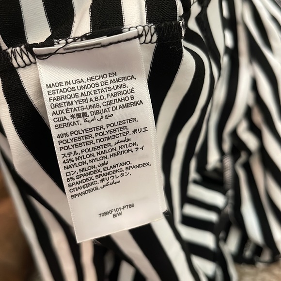 Bebe Striped Peplum Dress with Exposed Zipper - Picture 5 of 6